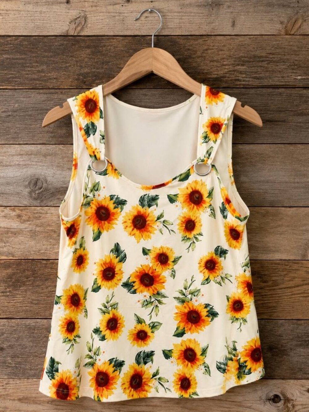 Sunflower Tank Top Women Size XL